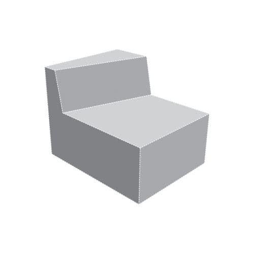 Chauffeuse contemporaine - SKEW - SDC_lab - en tissu / en bois / tapissée