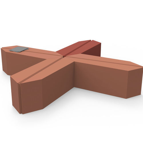Banquette modulable - LEAF LARGE - SDC_lab - contemporaine / en tissu / en bois