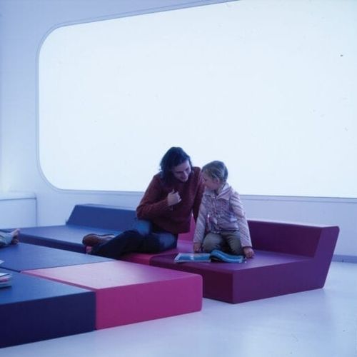 Banquette contemporaine - MATRASS 150 - SDC_lab - en tissu / en cuir / pour établissement public