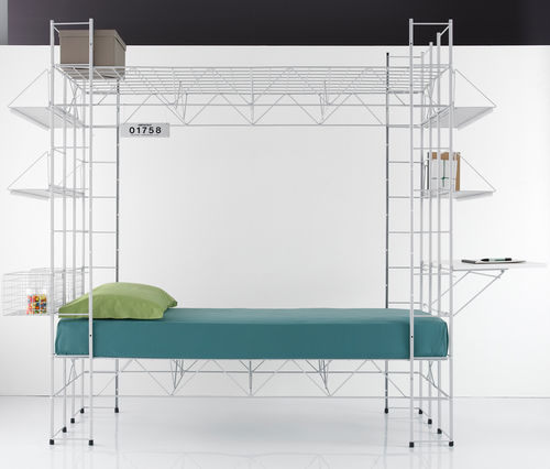 Lit simple - ABITACOLO - REXITE - contemporain / pour enfant (unisexe) / avec étagère intégrée