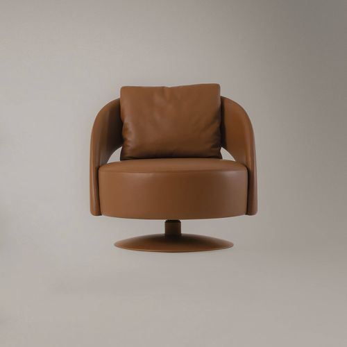 Fauteuil contemporain - SELENE - Rivolta - en cuir / en tissu / en bois
