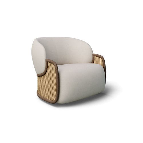 Fauteuil contemporain - Pola - Rossi di Albizzate - en cuir / en tissu / en corde