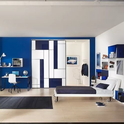 Chambre d'enfant blanche - KUBIKA - Sangiorgio Mobili - bleue