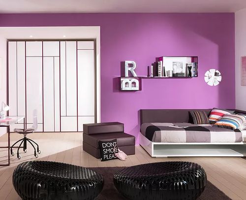 Chambre d'enfant blanche - KUBIKA - Sangiorgio Mobili - violette / en acrylique / aluminium