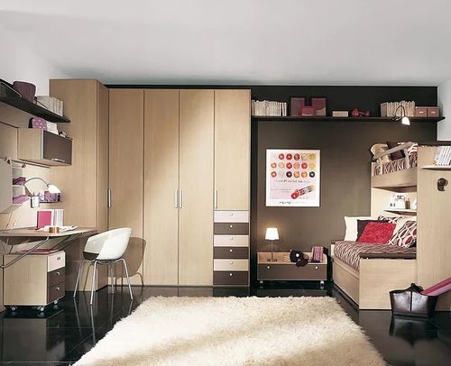 Chambre d'enfant bleue - SESAMOH - Sangiorgio Mobili - rose / violette / en bois