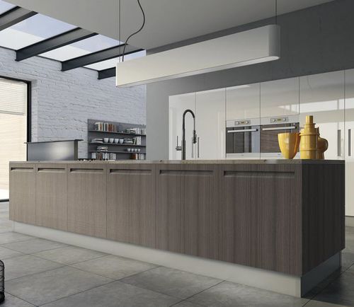 Cuisine contemporaine - CAMPIGLIO - SCIC - en bois / en pierre naturelle / en acier