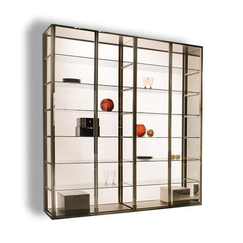 Vitrine armoire design minimaliste - NUDE  - SCIC - à poser / en verre / en bronze