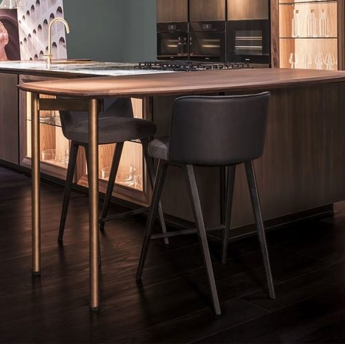 Chaise de bar contemporaine - PASHÀ - SCIC - de cuisine / en tissu / en cuir