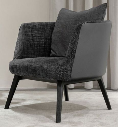 Fauteuil relax contemporain - PASHÀ - SCIC - en tissu / en cuir / en frêne