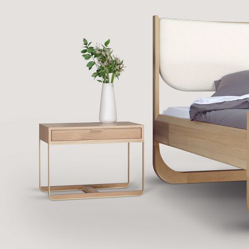 Table de chevet contemporaine - PIEDMONT #1 - Skram Furniture - en chêne / en noyer / en frêne