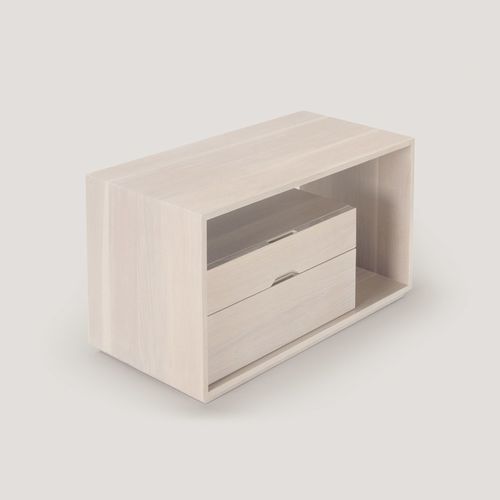 Table de chevet contemporaine - LINEGROUND #1 - Skram Furniture - en chêne / en noyer / en cerisier