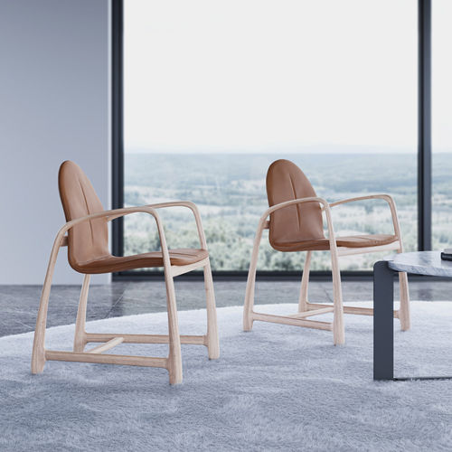 Chaise contemporaine - V4 - Skram Furniture - d'intérieur / en tissu / en cuir