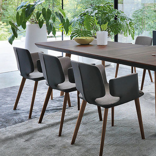 Chaise contemporaine - AYE - TEAM 7 - d'intérieur / en tissu / en cuir