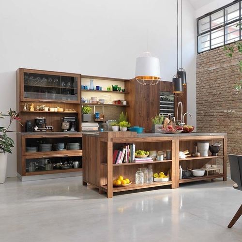 Cuisine contemporaine - LOFT - TEAM 7 - en chêne / en noyer / en cerisier
