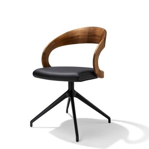 Chaise contemporaine - GIRADO  - TEAM 7 - d'intérieur / en cuir / en chêne