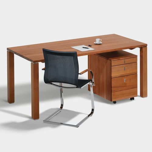 Bureau sur pied - CUBUS - TEAM 7 - contemporain / en chêne / en noyer