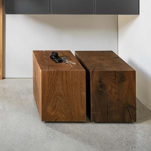 Table d'appoint contemporaine - NHB series - TEAM 7 - en chêne / avec piètement en bois / carrée