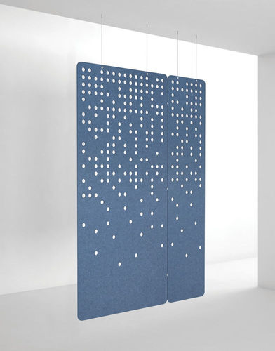 Panneau acoustique suspendu - Hush Screen - 3Form - pour séparateur d'espace / en feutre / rectangulaire