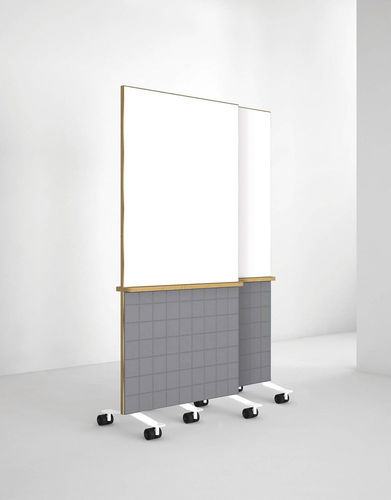 Tableau blanc - Divy - 3Form - magnétique / sur pied / en bouleau