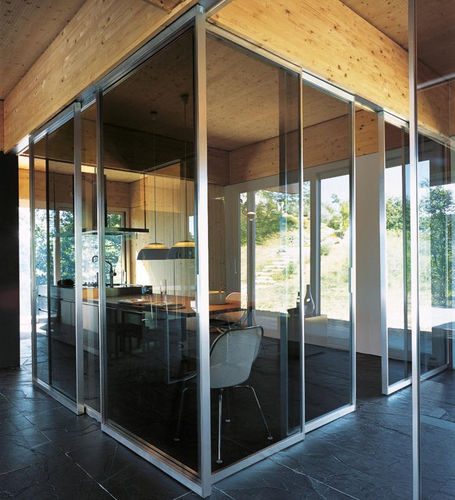 Cloison fixe - PAVILION LIGHT - TreP Srl - coulissante / en bois / en cristal