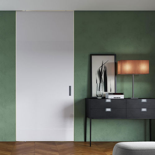 Porte d'intérieur - Planus 6 - TreP Srl - en MDF / en placage de bois / pivotante à axe excentré