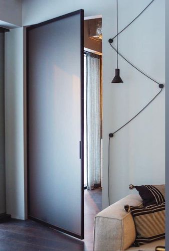 Porte d'intérieur - Planus 6 - TreP Srl - en verre / en aluminium / à pivot
