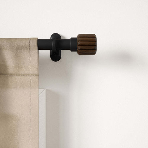 Tringle à rideaux en noyer - EVIE PINPOINT&trade; - Umbra - fixation murale / pour fenêtre
