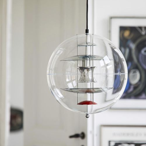 Suspension - VP GLOBE - VerPan - en laiton / en aluminium poli / en verre fumé