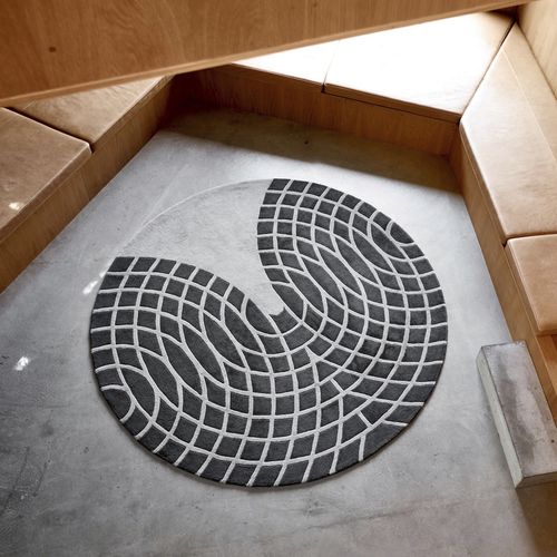 Tapis contemporain - GRANDE - VerPan - géométrique / en laine de Nouvelle Zélande / rond