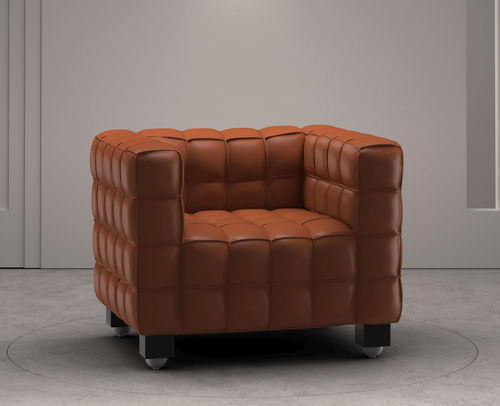 Fauteuil Art Déco - Kubus  - Wittmann - en tissu / en cuir / en bois
