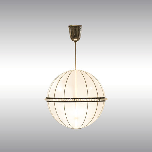Suspension - 21211 - Woka Lamps Vienna - en laiton / en cristal / en soie