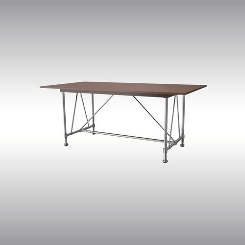 Table classique - 21805 - Woka Lamps Vienna - en hêtre / avec piètement en laiton / rectangulaire