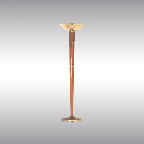 Lampe sur pied - FLORA 9501 - Woka Lamps Vienna - en laiton / en hêtre / classique