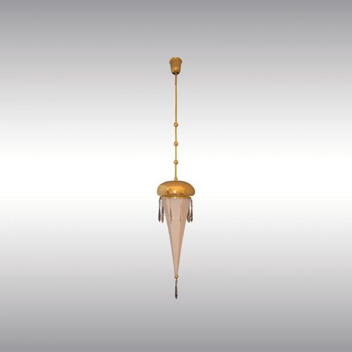 Lampe suspension - FIFTH-AVENUE 21302 - Woka Lamps Vienna - en laiton / en soie / classique