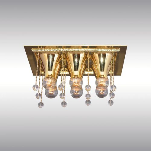 Plafonnier de style - HOCHREITH 21213 - Woka Lamps Vienna - en laiton / à LED / à incandescence