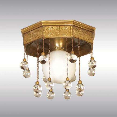 Plafonnier classique - PALAIS STOCLET 21101 - Woka Lamps Vienna - en laiton / en cristal / à LED