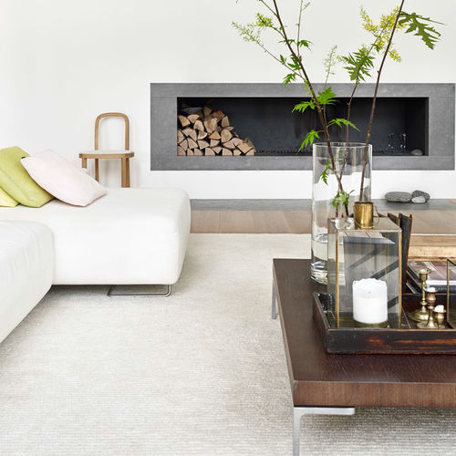 Tapis contemporain - PATH - Woodnotes - uni / en laine / en lin