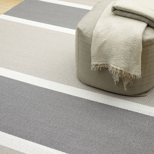 Tapis contemporain - BRIDGE - Woodnotes - à rayures / en coton / en fibre de papier