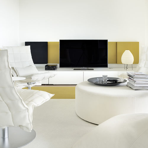 Panneau acoustique mural - WHISPER - Woodnotes - en tissu / en polyester / rectangulaire