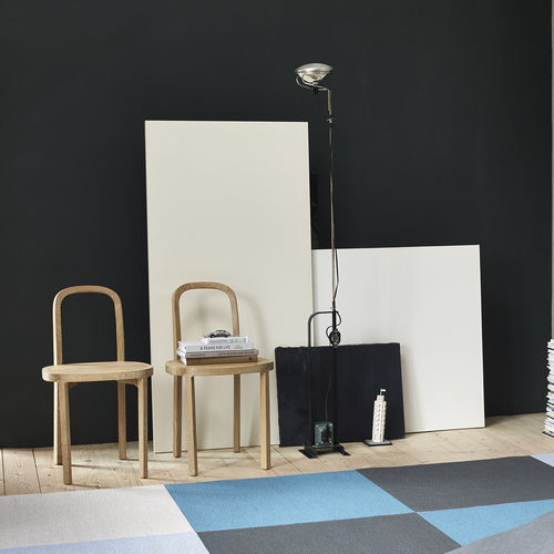 Chaise de salle à manger contemporaine - SIRO - Woodnotes - en chêne / en tissu / en cuir