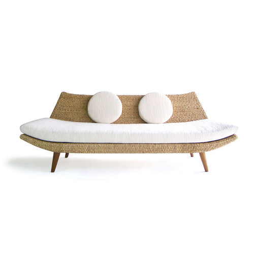 Canapé contemporain - BOOM BOOM - Yothaka - en tissu / en rotin / avec coussin amovible