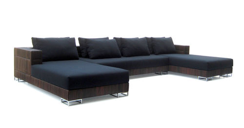 Canapé modulable - U-ZO - Yothaka - contemporain / en tissu / noir
