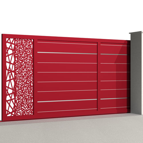 Portail coulissant - City PARIS C001 - Gates-Creations - droit / gauche / en aluminium