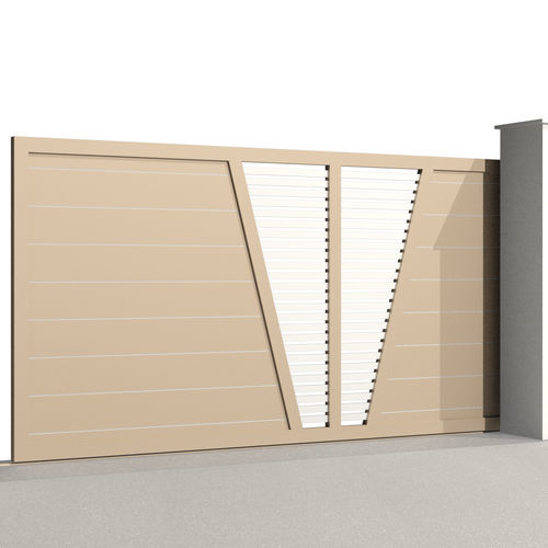 Portail coulissant - Tr&eacute;sor RUBIS C006 - Gates-Creations - droit / gauche / en aluminium