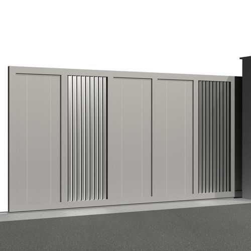 Portail coulissant - Tr&eacute;sor DIAMANT C015 - Gates-Creations - droit / gauche / en aluminium