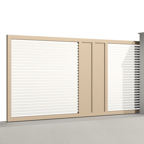 Portail coulissant - Tr&eacute;sor ARGENT C020 - Gates-Creations - droit / gauche / en aluminium