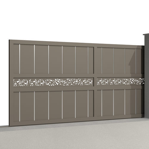 Portail coulissant - City LONDRES C021 - Gates-Creations - droit / gauche / en aluminium
