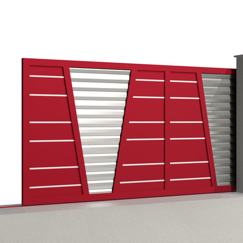 Portail coulissant - Tr&eacute;sor AGATE C024 - Gates-Creations - droit / gauche / en aluminium