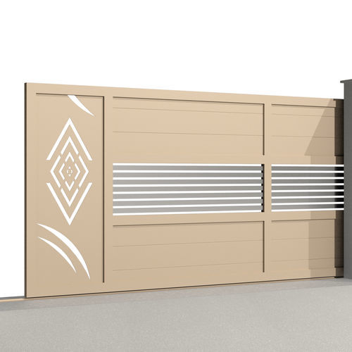Portail coulissant - City SOFIA C026 - Gates-Creations - droit / gauche / en aluminium