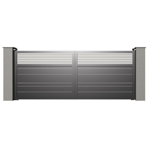 Portail battant - Tr&eacute;sor AMBRE B023 - Gates-Creations - droit / gauche / en aluminium
